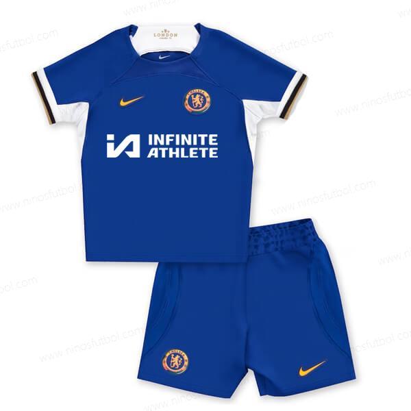 Camiseta Chelsea Primera Niños Kit de Fútbol 23/24