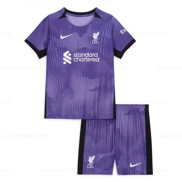 Camiseta Liverpool Tercera Niños Kit de Fútbol 23/24