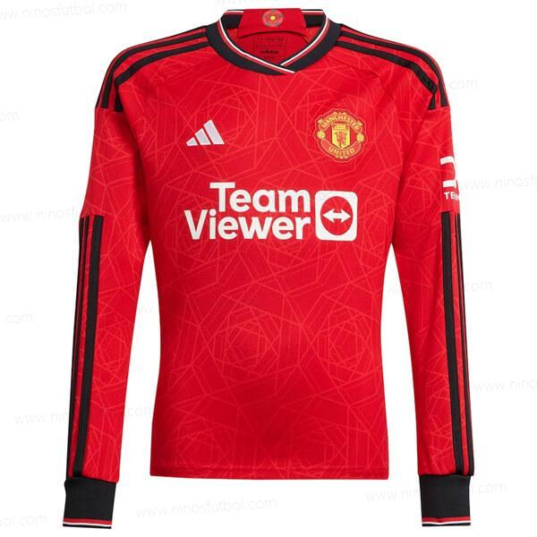 Camiseta Manchester United Primera Long Sleeve Camisa de fútbol 23/24