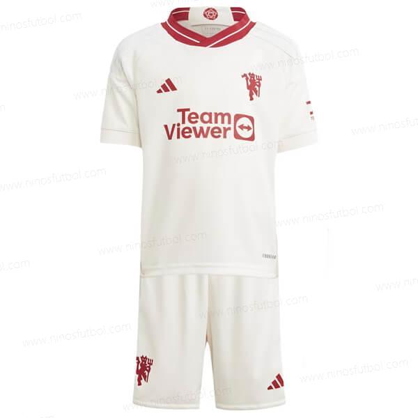Camiseta Manchester United Tercera Niños Kit de Fútbol 23/24